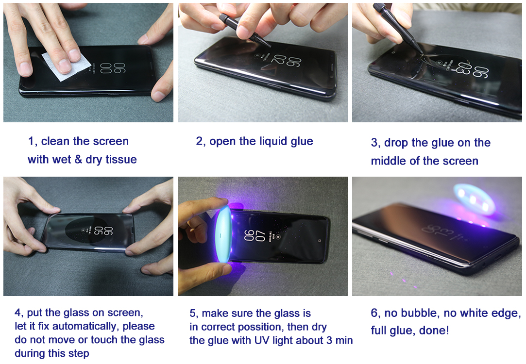 2pk Screen Protector For Samsung S10 Plus Liquid Full Glue UV Light Fingerprint Works - Redpepper Cases