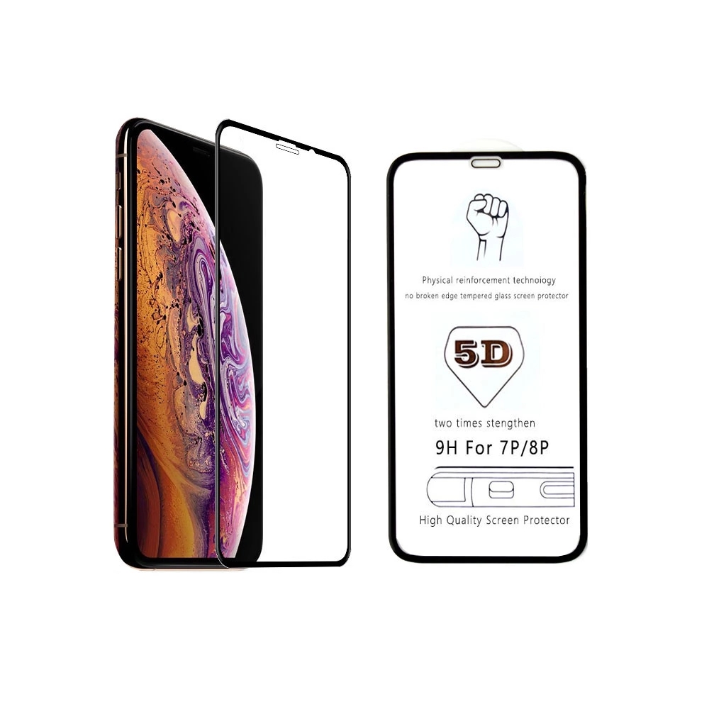 5D Tempered Glass Screen Protector Full Cover Compatible With iPhone XS Max  