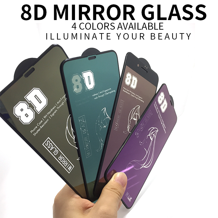 8D Colorful Mirror Tempered Glass