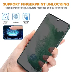 Privacy Tempered Glass for Samsung Galaxy S23 Plus Anti-spy Screen Protector for Galaxy S23 Screen Protection Fingerprint Unlock