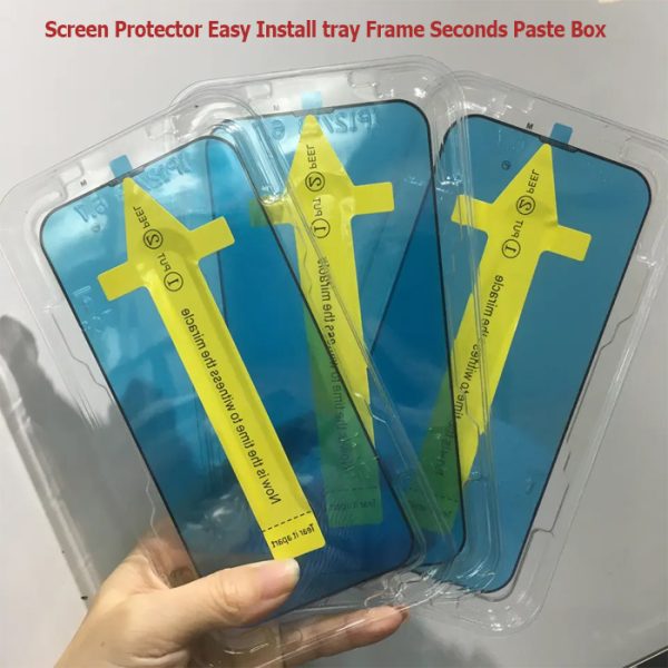 Screen Protector Without Box 9H Tempered Glass Screen Protector Easy Install tray Frame