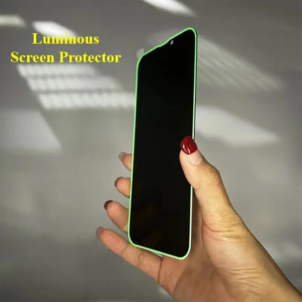 Luminous Tempered Glass Screen Protector For IPhone Models 6 To 16 Pro Max – Glow In Dark