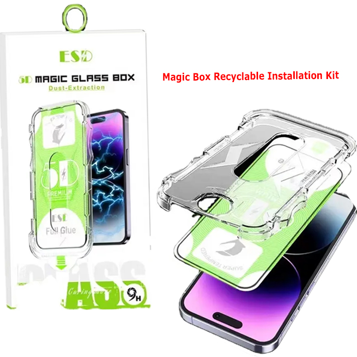 Magic Box recyclable installation kit easy applicator tempered glass